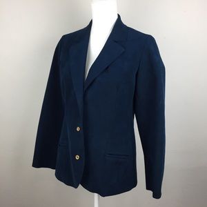 Abe Schrader | Vintage Suede Suit Jacket | Navy